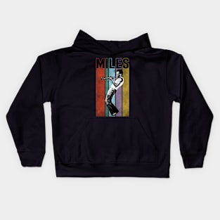 Miles Davis Retro Vintage Stripes Kids Hoodie